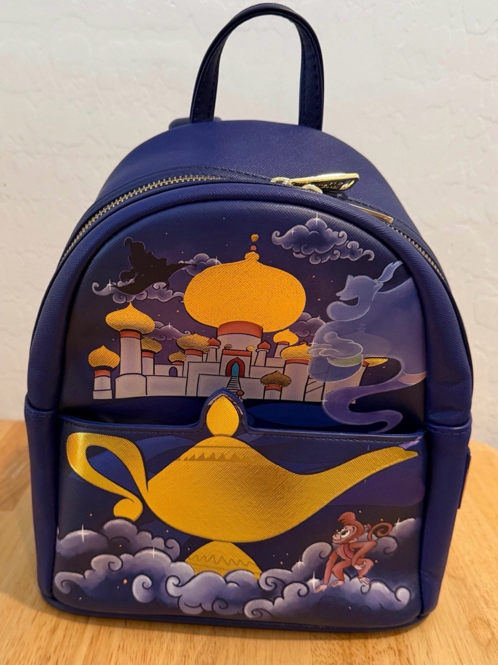 Disney Loungefly Aladdin 30th Anniversary Agrabah Palace Mini Backpack Purple